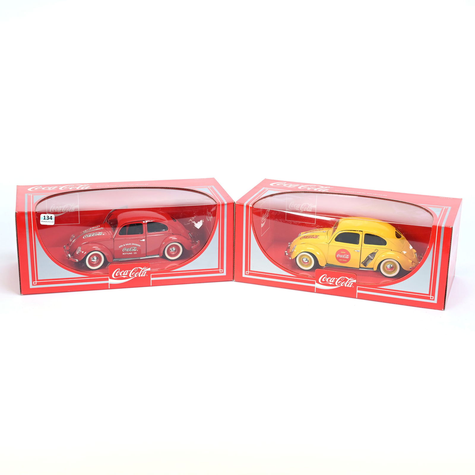 (2) Coca-Cola Die-Cast Metal Cars In Original Box (1 of 3)