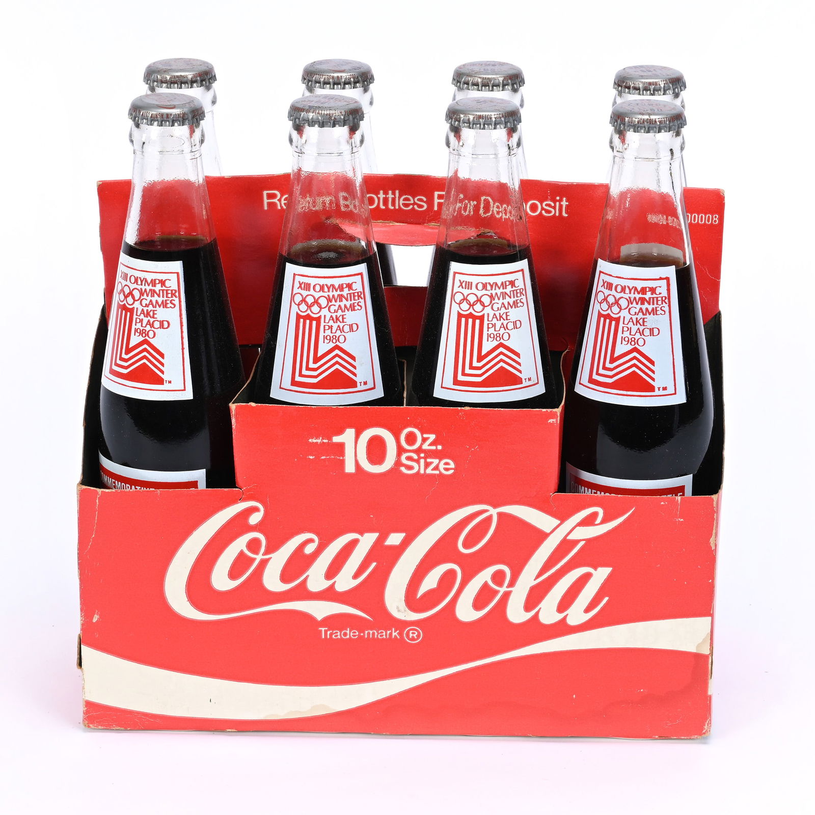 Coca-Cola 8 Bottle Carrier, 1980 Lake Placid Olympic (1 of 2)