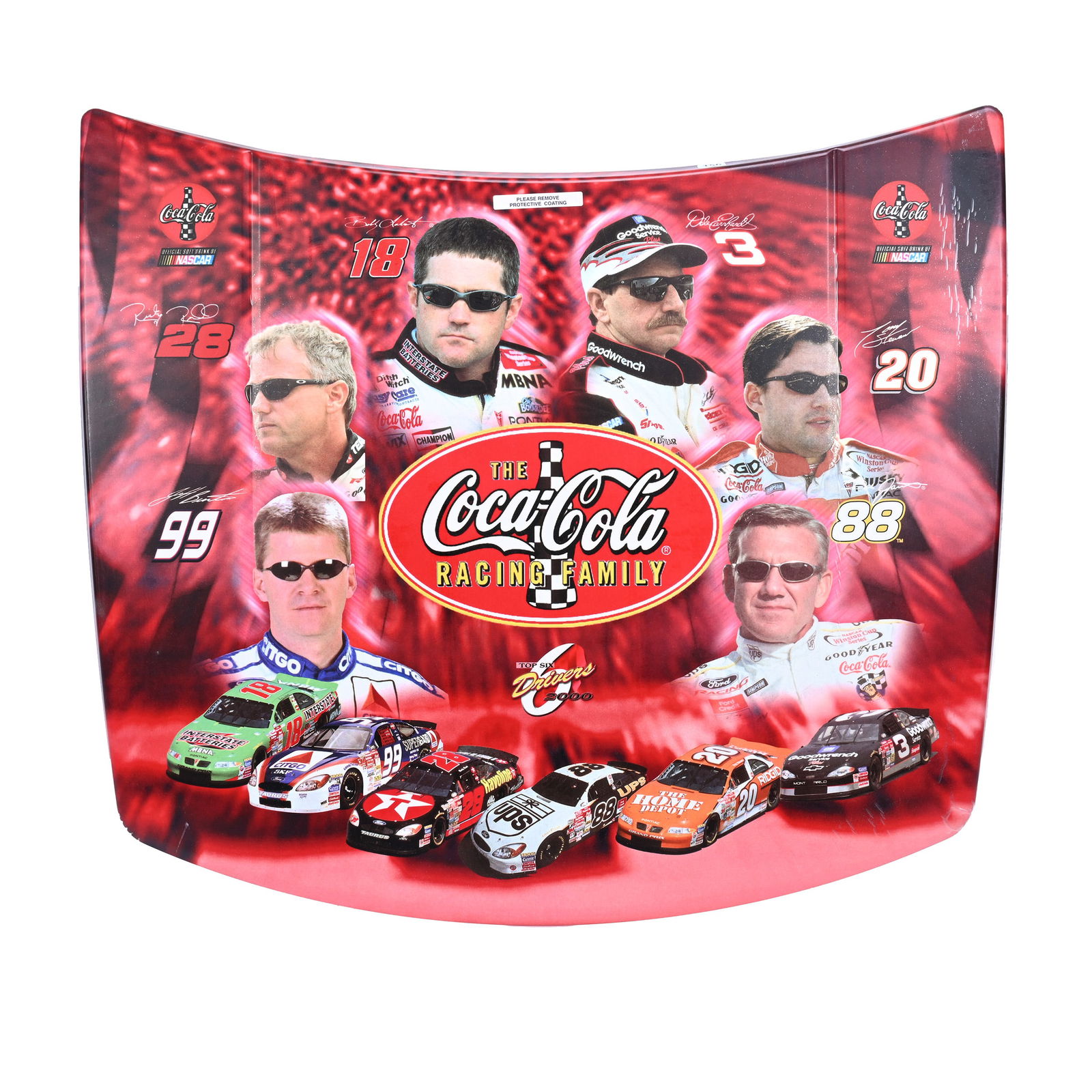 Coca-Cola Metal NASCAR Hood, New In Box, Circa 2000 (1 of 2)