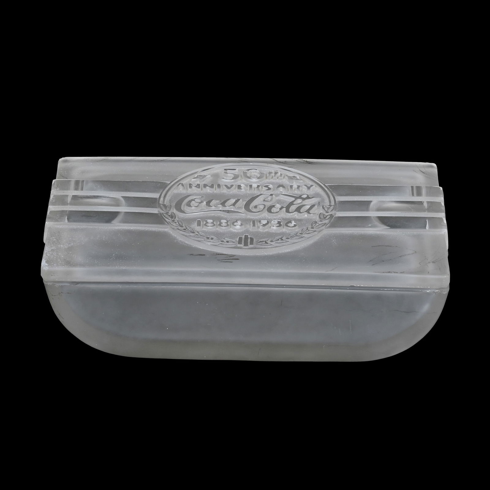 Coca-Cola Frosted Glass Covered Cigarette Box, 50th Anniversary (1 of 7)