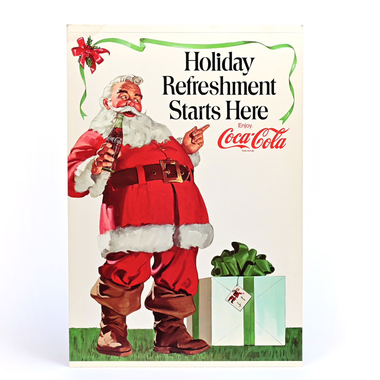 Coca-Cola Cardboard Sign, NOS (New Old Stock), Easel Back (1 of 2)