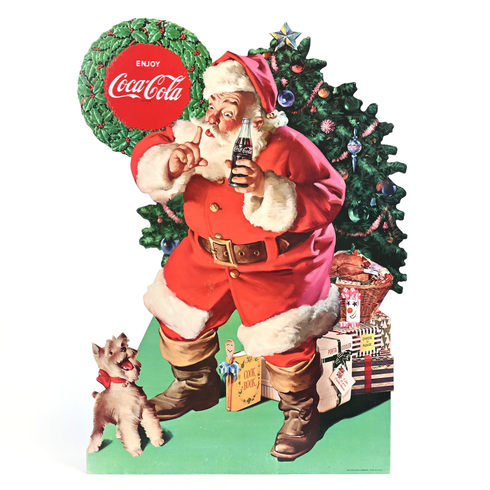 Coca-Cola Die-Cut Cardboard Sign, 1950's (1 of 2)
