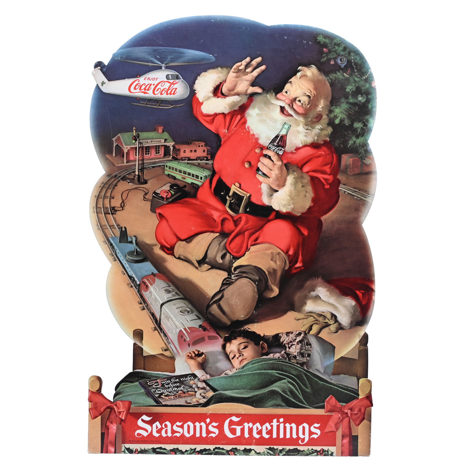 Coca-Cola Cardboard Sign, Easel Back, NOS (New Old Stock) (1 of 2)