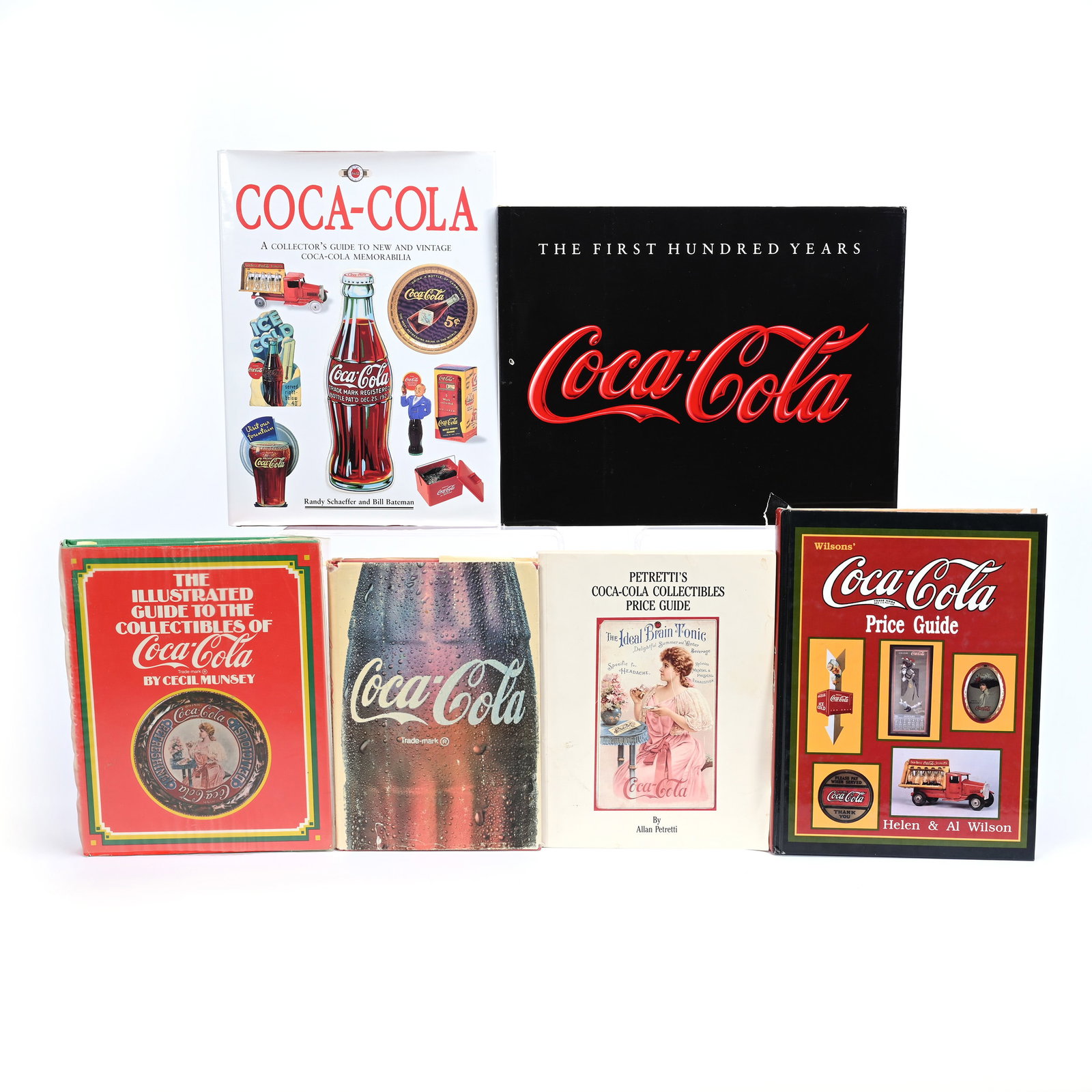 (11) Books About Coca-Cola: (11) Books About Coca-Cola, (5) Coca-Cola Collectibles, Volume 1(1971), Volume II (1973), Volume III (1974), Volume IV (1975), Index (1980), (1) Illustrated Guide To The Collectibles Of Coca-Cola By C