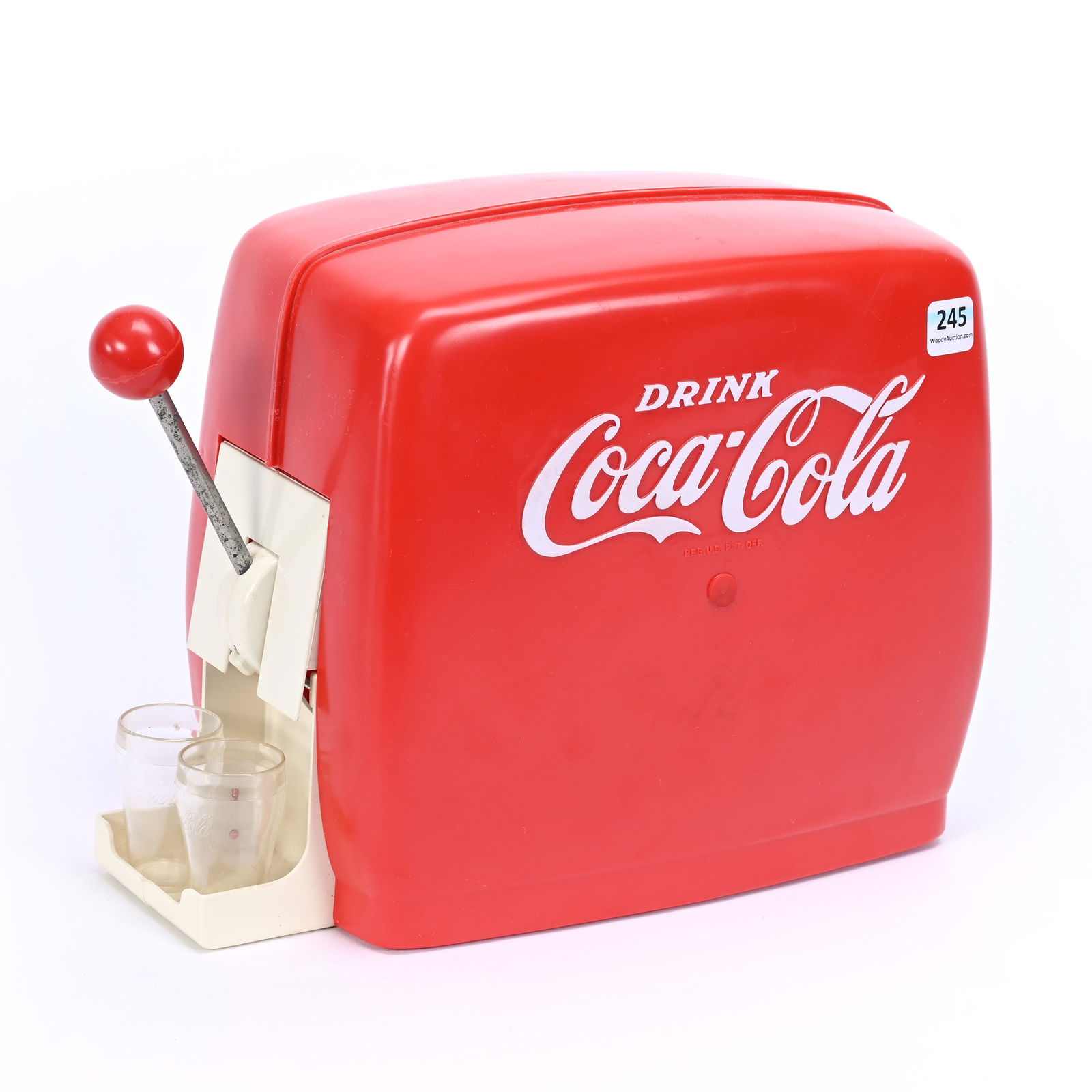 Coca-Cola Plastic Child's Dispenser, (3) Cups, 1950 (1 of 2)