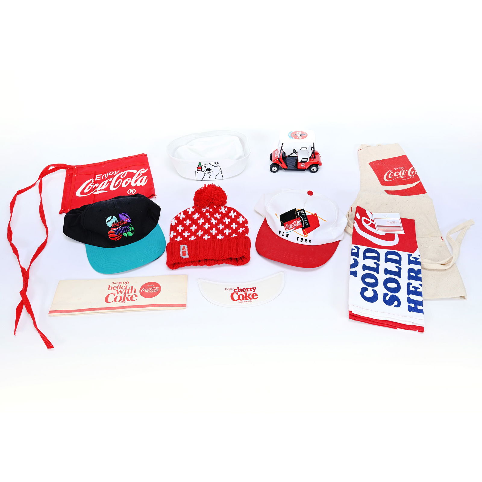 (9) Coca-Cola Assorted Fabric Items (1 of 2)