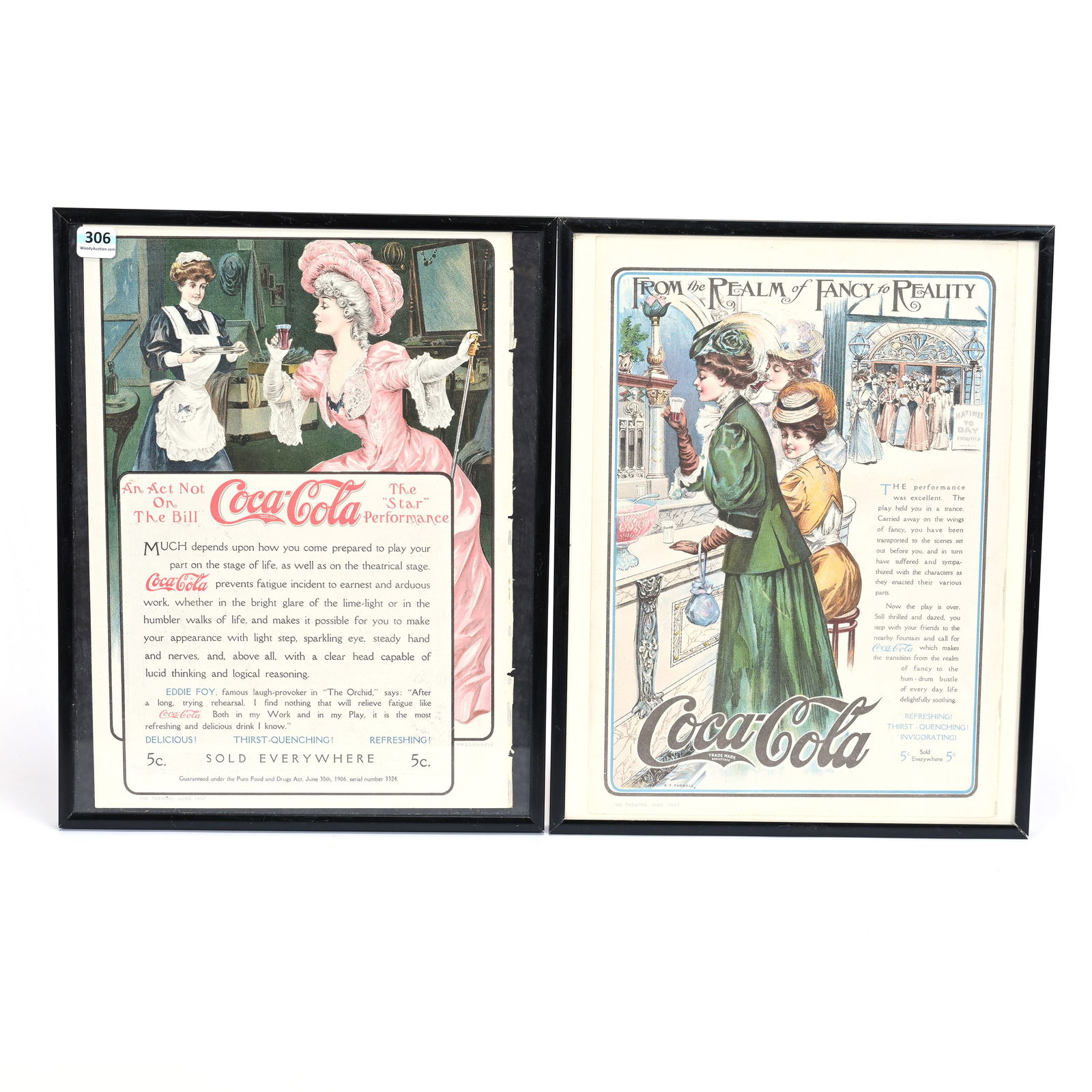 Coca-Cola, Pair Framed Advertisements, (1 of 3)
