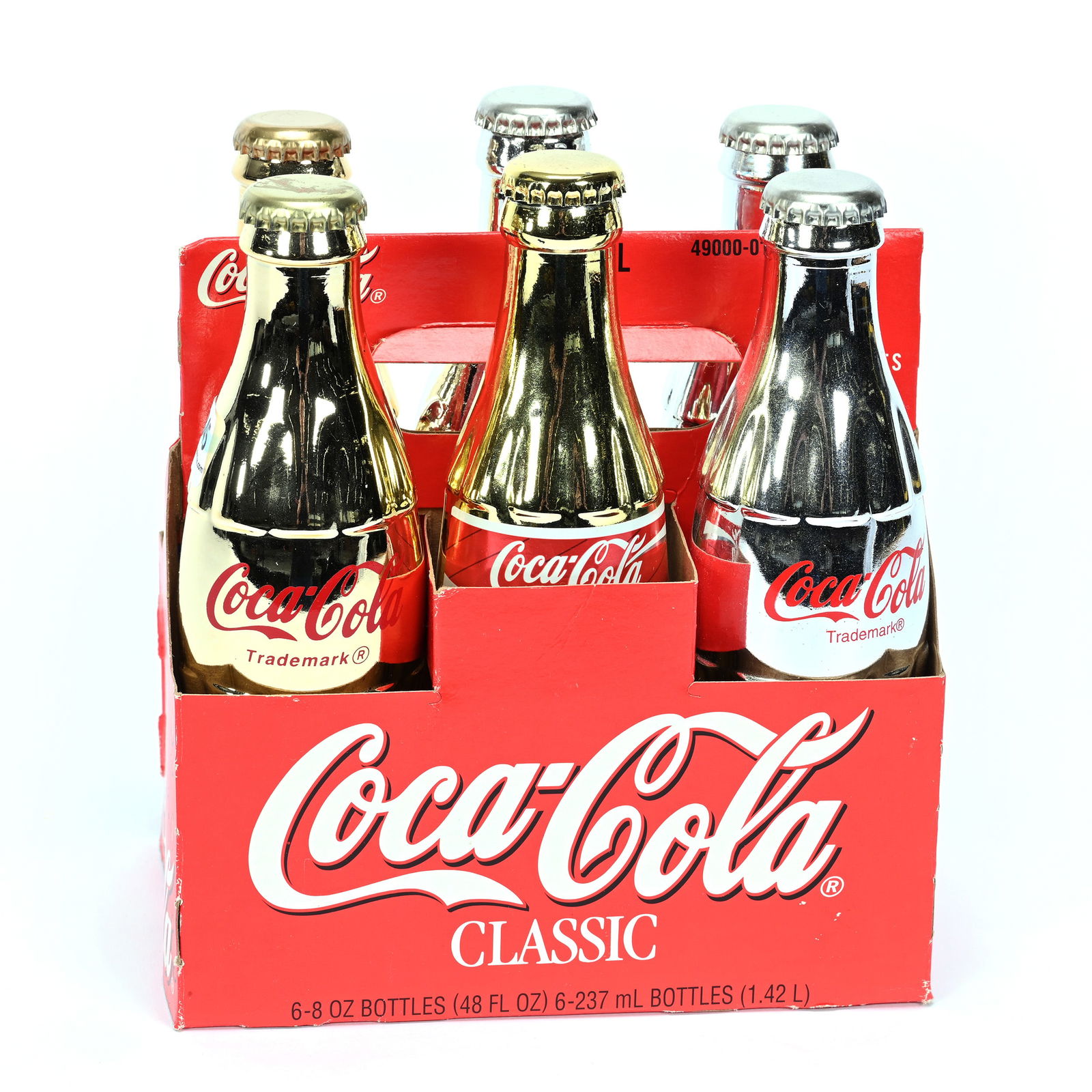 Coca-Cola Bottles, Silver & Gold, In Modern Carrier (1 of 2)