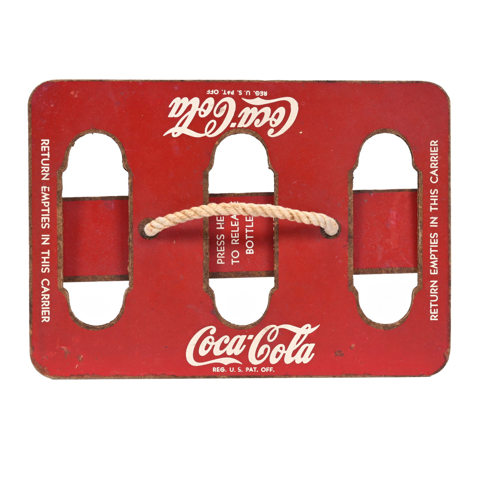 Coca-Cola Masonite Carrier, 1940's (1 of 2)