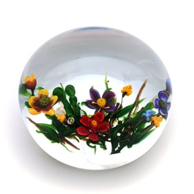 Paperweight, Studio, Signed M.R.E. & Dt, Dated 1985