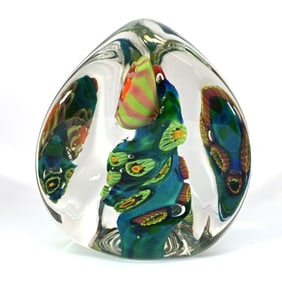 Paperweight, Studio, Signed Henry #313, Dated 1998