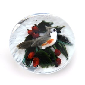 Paperweight, Studio, Signed Ayotte M-27, Dated 1987