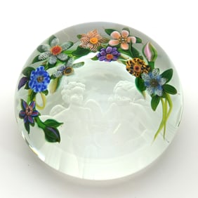 Paperweight, Studio, Signed M.R.E. & DT