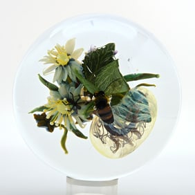 Paperweight, Signed Paul Stankard B5, Dated 1999