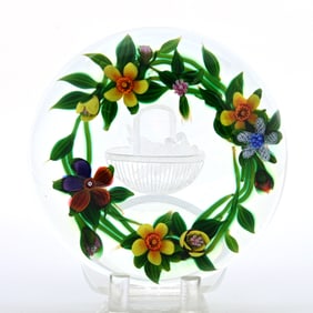 Paperweight, Studio, Signed MRE And DT, Dated 2003