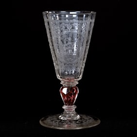 Goblet, Early Bohemian Art Glass