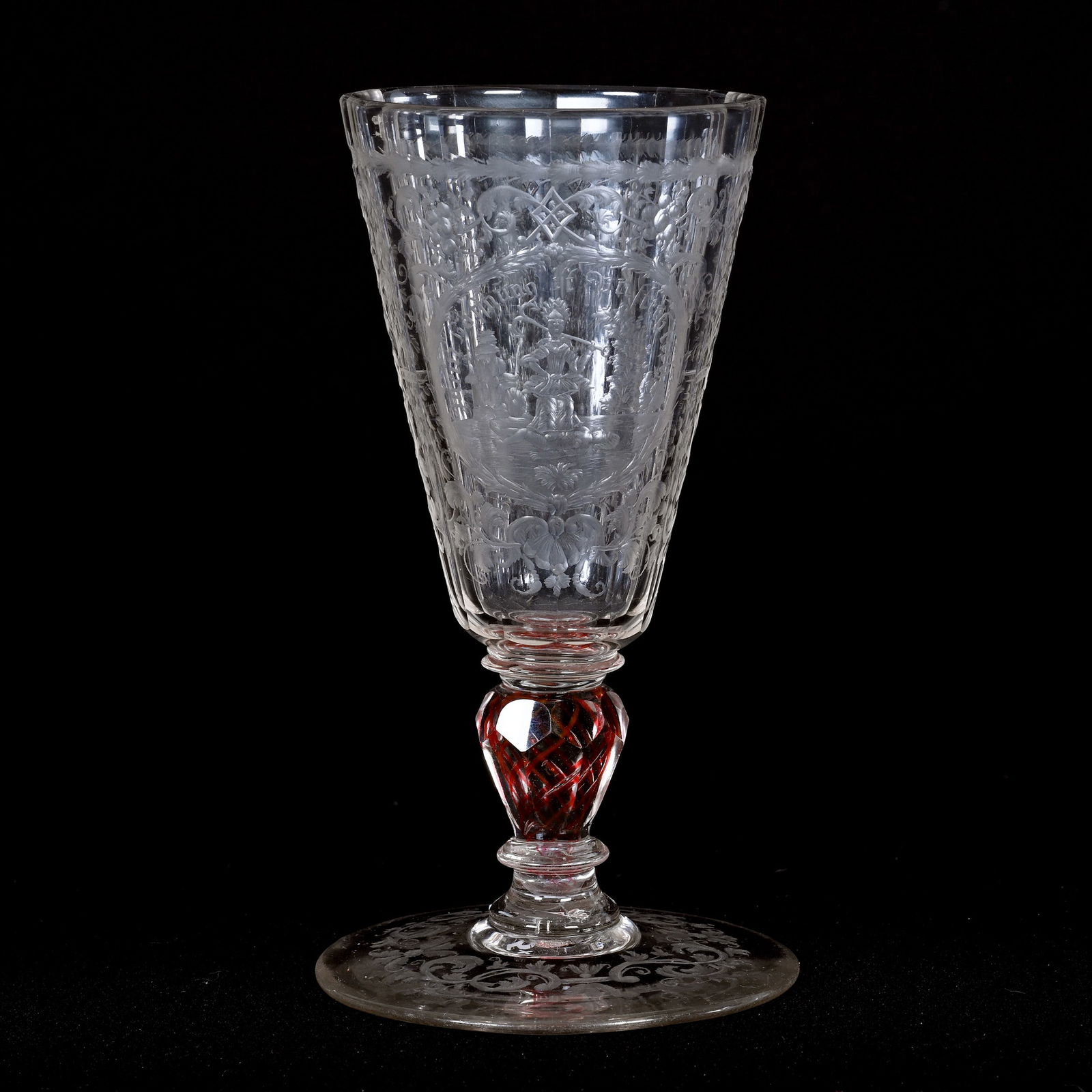 Goblet, Early Bohemian Art Glass (1 of 3)