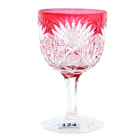 Wine Stem, ABCG, Cranberry Cut To Clear