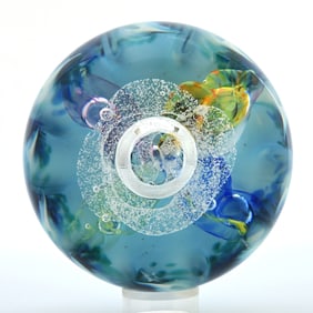 Paperweight Signed Selkirk Glass, Made In Scotland