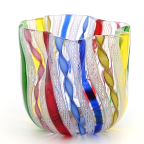 Vase, Handkerchief Shaped Art Glass