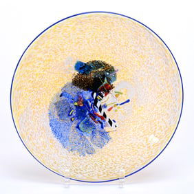 Plate Signed Kosta Boda, Artist Signed "B. Vallim"