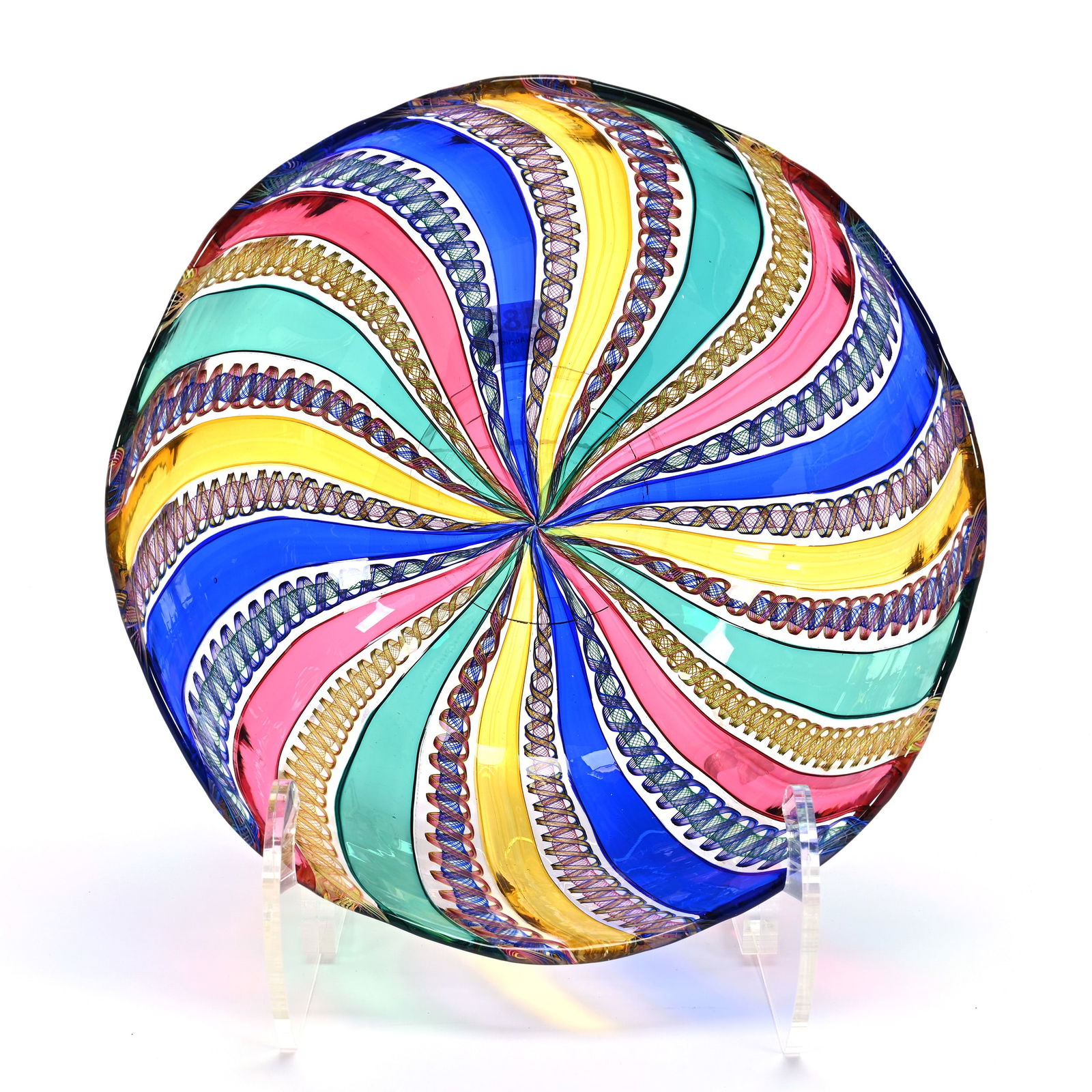 Bowl, Art Glass Signed Lucy Bergamini, Dated 2002 (1 of 3)