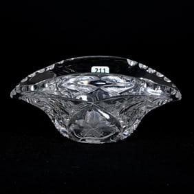 Folded Bowl, American Brilliant Cut Glass