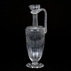 Pedestal Ewer, Brilliant Period Cut Glass