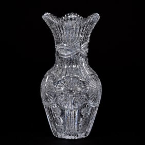 Vase, American Brilliant Cut Glass
