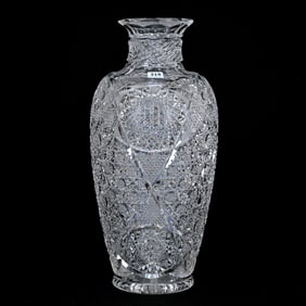 Vase, American Brilliant Cut Glass
