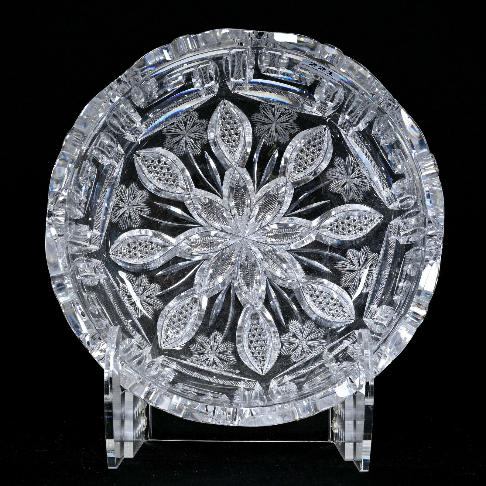 Bowl, ABCG, Signed Libbey Greek Key (1 of 3)