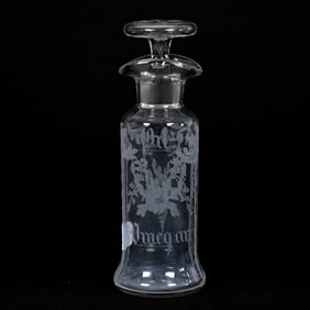 Vinegar/Oil Bottle, ABCG, Signed Hawkes