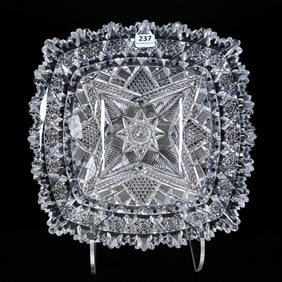 Square Bowl, ABCG, Signed J. Hoare Marquise Pattern