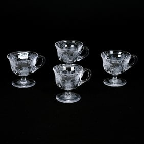 (4) Pedestal Punch Cups, ABCG