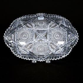 Bun Tray, American Brilliant Cut Glass