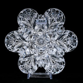 Bowl, Blown Mold, ABCG, Signed Hawkes