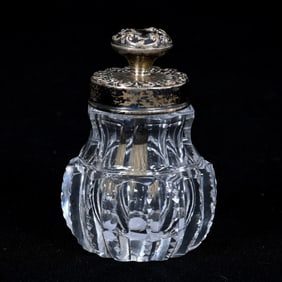 Glue Jar, American Brilliant Cut Glass