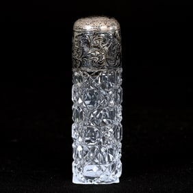 Perfume Bottle, Brilliant Period Cut Glass