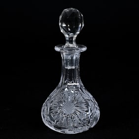 Miniature Decanter, American Brilliant Cut Glass