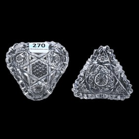 (2) Salt Dips, American Brilliant Cut Glass