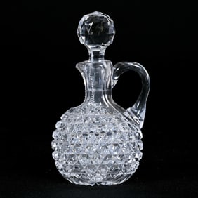 Miniature Decanter, American Brilliant Cut Glass