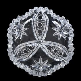 Butter Pat, American Brilliant Cut Glass