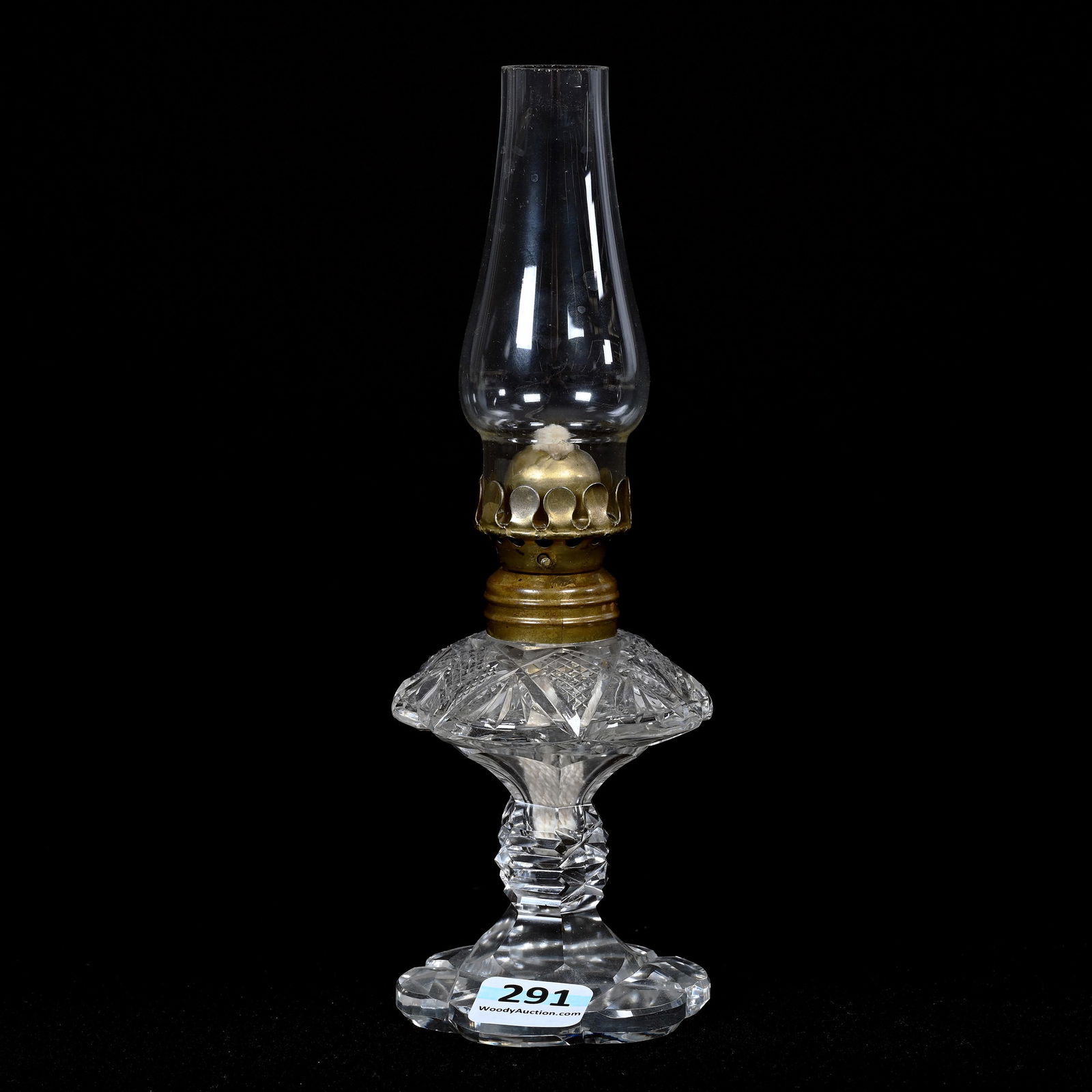 Miniature Lamp, Brilliant Period Cut Glass (1 of 3)