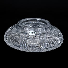 Punch Bowl Base, American Brilliant Cut Glass