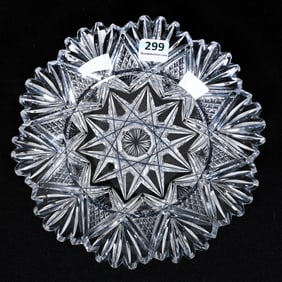 Plate, American Brilliant Cut Glass