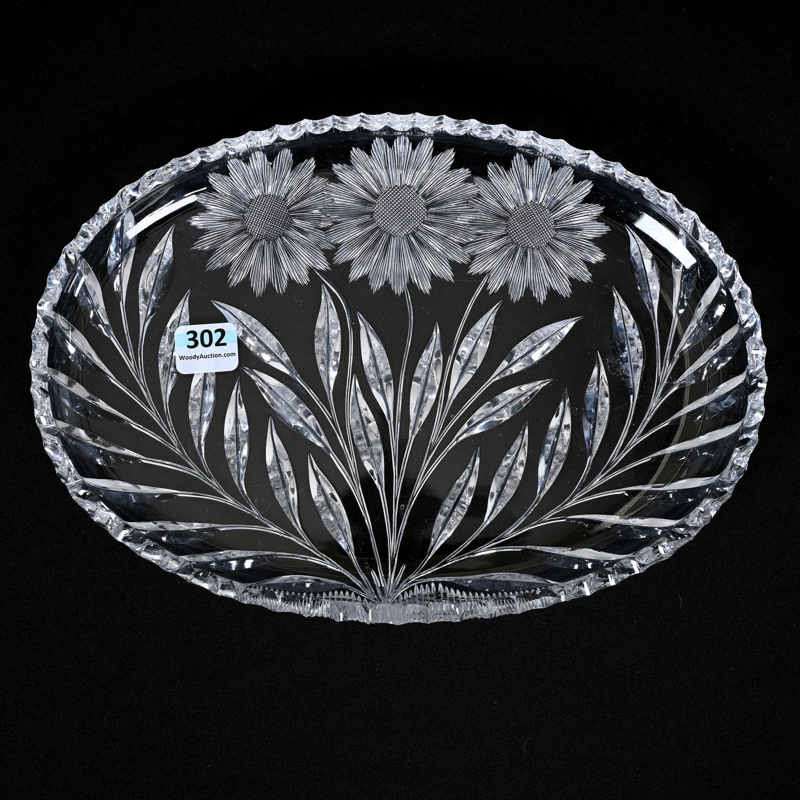 Oval Tray, American Brilliant Cut Glass (1 of 2)