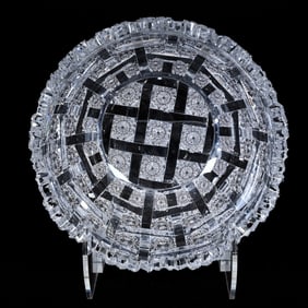 Bowl, ABCG, Lattice & Rosette Pattern By Hawkes