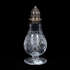 Pedestal Sugar Shaker, American Brilliant Cut Glass