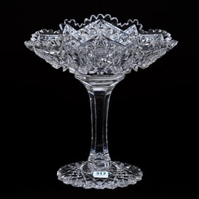 Pedestal Fruit Bowl, ABCG, Signed Libbey Somerset