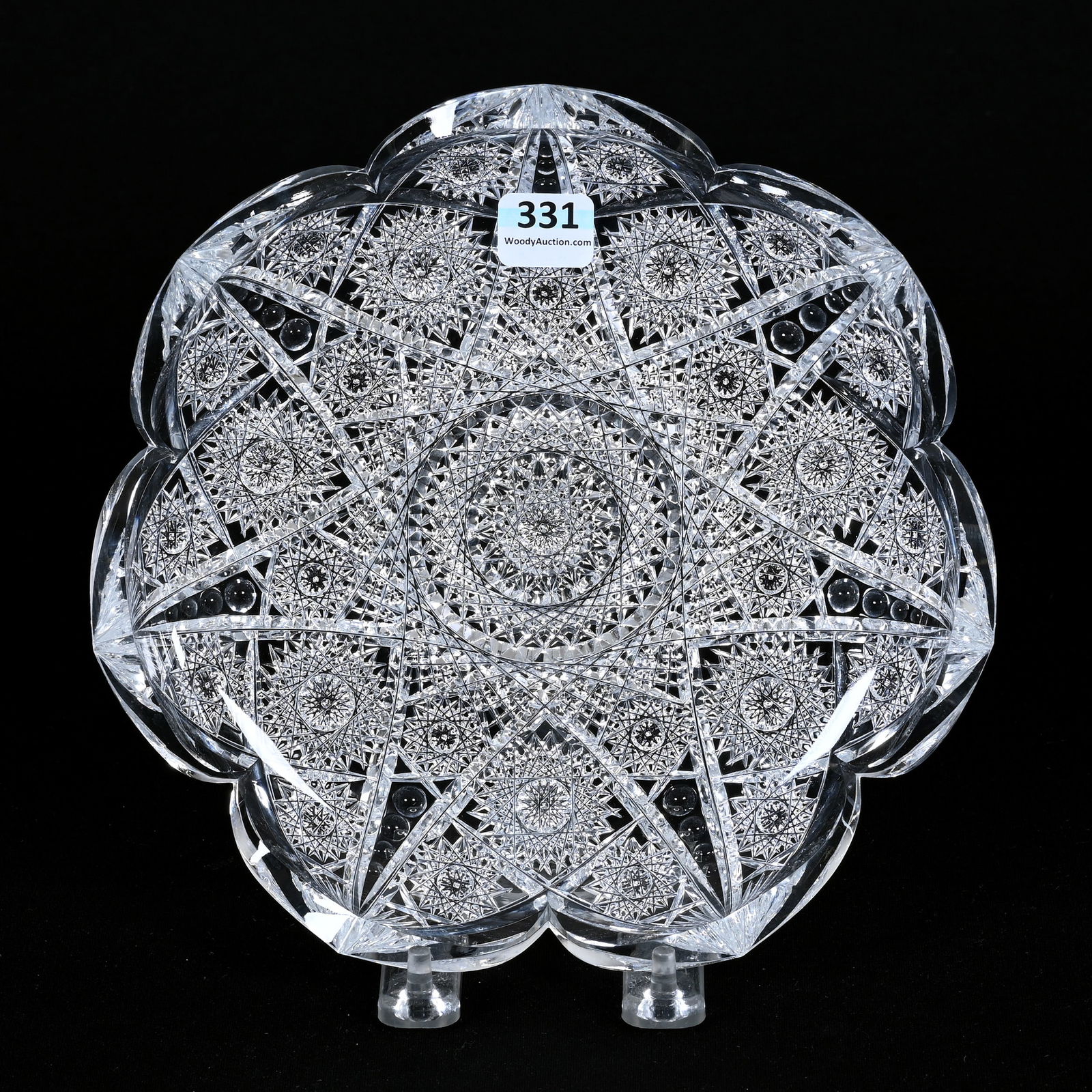 Low Bowl, Cut Glass, Signed Pepi Hermann (1 of 2)
